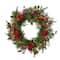 Glitzhome® 24" Pre-Lit Ornament, Berry, Holly & Pine Wreath